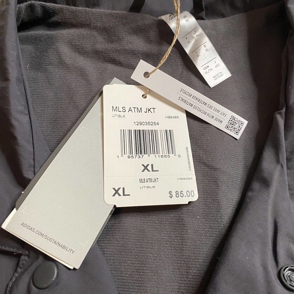 Adidas Vancouver Whitecaps FC Full Snap ATM Jacket Mens XL Gray Lined NWT MLS - Picture 7 of 16